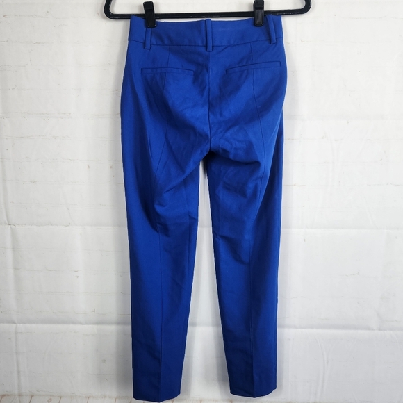 J. Crew Tollegno 1900 Cameron Career Slim Crop Italian Wool Pants Blue 00P - Picture 5 of 14